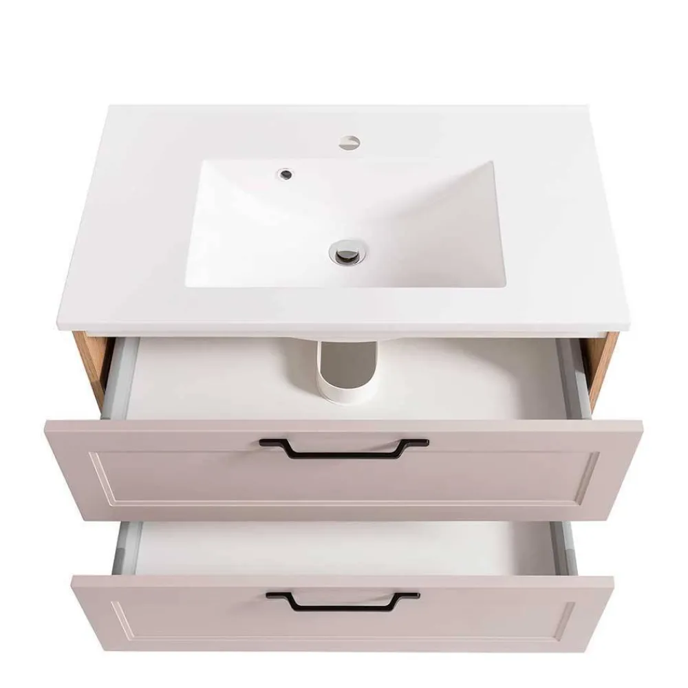 Wohnen Badezimmer Komplett*Country Style Badezimmermöbel Set - Trioto (vierteilig)