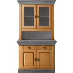 Wohnen Esszimmer-Vitrinen|Esszimmerschränke*Country Style Buffet in Kiefer Lauge & Grau - Eshelas