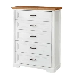 Wohnen Landhausmöbel|Küchenschränke*Country Style Hochkommode mit fünf Schubladen - Mehady