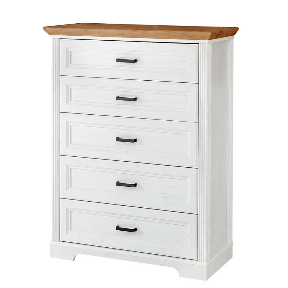 Wohnen Landhausmöbel|Küchenschränke*Country Style Hochkommode mit fünf Schubladen - Mehady