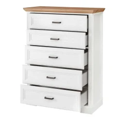 Wohnen Landhausmöbel|Küchenschränke*Country Style Hochkommode mit fünf Schubladen - Mehady