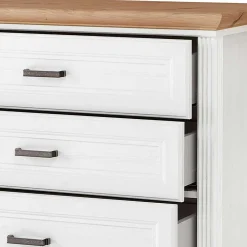 Wohnen Landhausmöbel|Küchenschränke*Country Style Hochkommode mit fünf Schubladen - Mehady