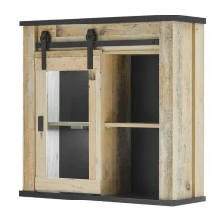 Wohnen Country Style Oberschrank mit Glas Schiebetür - Garisa