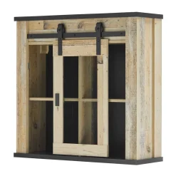 Wohnen Country Style Oberschrank mit Glas Schiebetür - Garisa