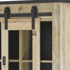 Wohnen Country Style Oberschrank mit Glas Schiebetür - Garisa