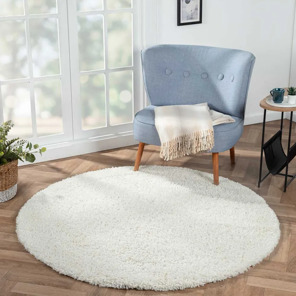 Wohnen Cremefarbener Teppich mit hohem Flor - Vacance