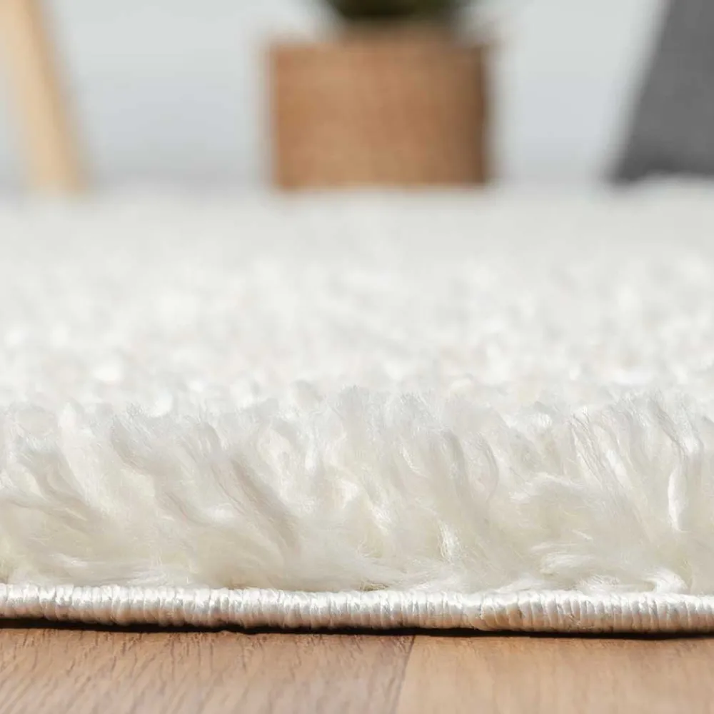 Wohnen Cremefarbener Teppich mit hohem Flor - Vacance