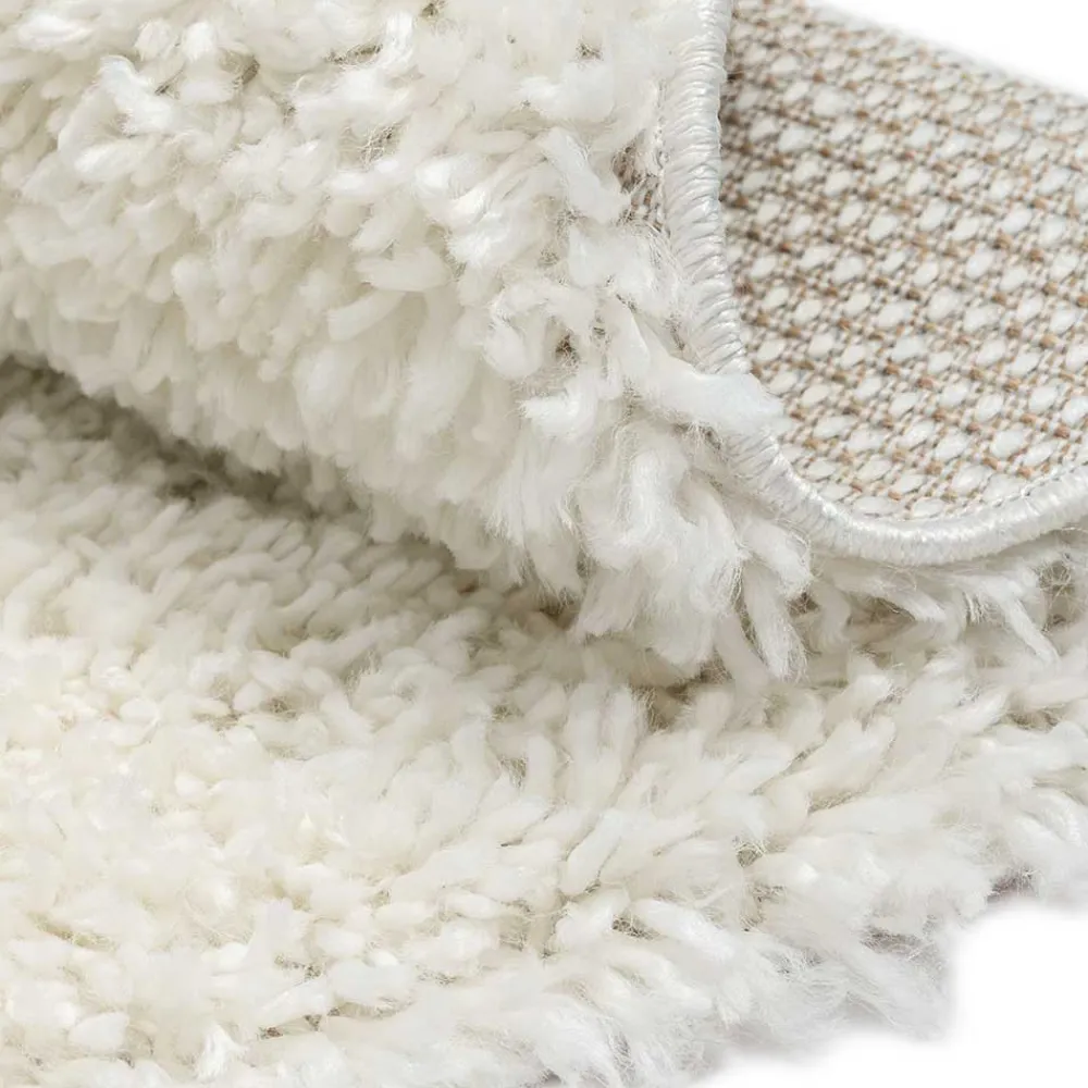 Wohnen Cremefarbener Teppich mit hohem Flor - Vacance