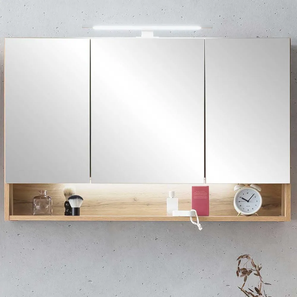 Wohnen 3D Spiegelschrank in Wildeiche Nachbildung - Tofias