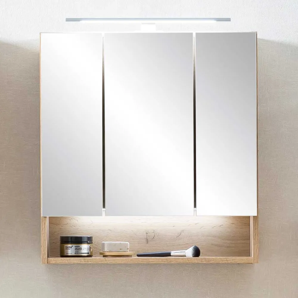 Wohnen 3D Spiegelschrank in Wildeiche Nachbildung - Tofias