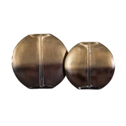 Wohnen Deko Vasen Duo in Bronze - Ihra (zweiteilig)