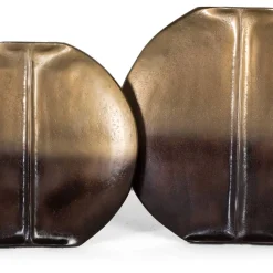Wohnen Deko Vasen Duo in Bronze - Ihra (zweiteilig)