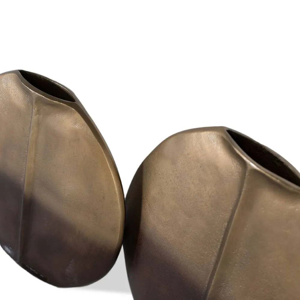 Wohnen Deko Vasen Duo in Bronze - Ihra (zweiteilig)
