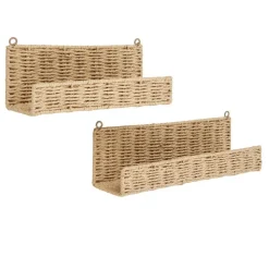 Wohnen Deko Wandregale aus Kordelgeflecht - Giga (zweiteilig)