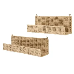 Wohnen Deko Wandregale aus Kordelgeflecht - Giga (zweiteilig)