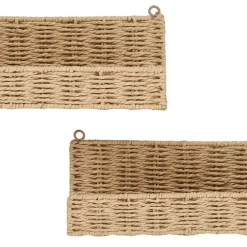 Wohnen Deko Wandregale aus Kordelgeflecht - Giga (zweiteilig)