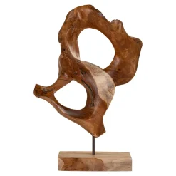 Wohnen Deko-Objekt Skulptur aus Teak Massivholz - Flacona