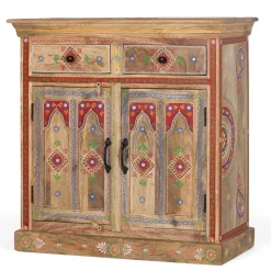 Wohnen Landhausmöbel|Küchenschränke*Dekorative Kommode mit bunten Ornament Mustern - Jalisa