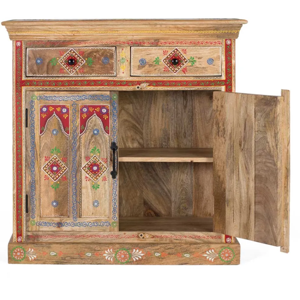 Wohnen Landhausmöbel|Küchenschränke*Dekorative Kommode mit bunten Ornament Mustern - Jalisa