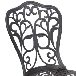 Wohnen Vintage Möbel|Metall-Gartenmöbel*Dekorative Metallstühle für Garten Ykan in Dunkelbraun (2er Set)