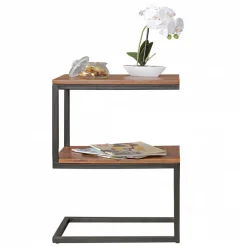 Wohnen Schwarze Möbel|Naturholzmöbel*Design Ablagetisch Bebevos mit 60 cm Höhe