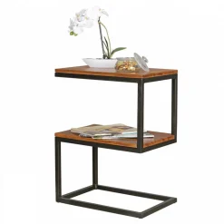 Wohnen Schwarze Möbel|Naturholzmöbel*Design Ablagetisch Bebevos mit 60 cm Höhe