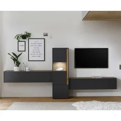 Wohnen Wohnwände|Wohnwand*Design Anbauwand fürs Wohnzimmer - Ahilav (dreiteilig)