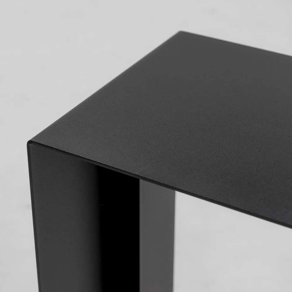 Wohnen Telefontische*Design Anstelltisch aus schwarzem Stahl - Asta