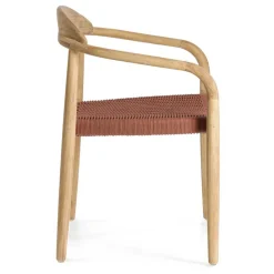 Wohnen Design Armlehnenstühle mit Geflechtsitz - Renero (4er Set)