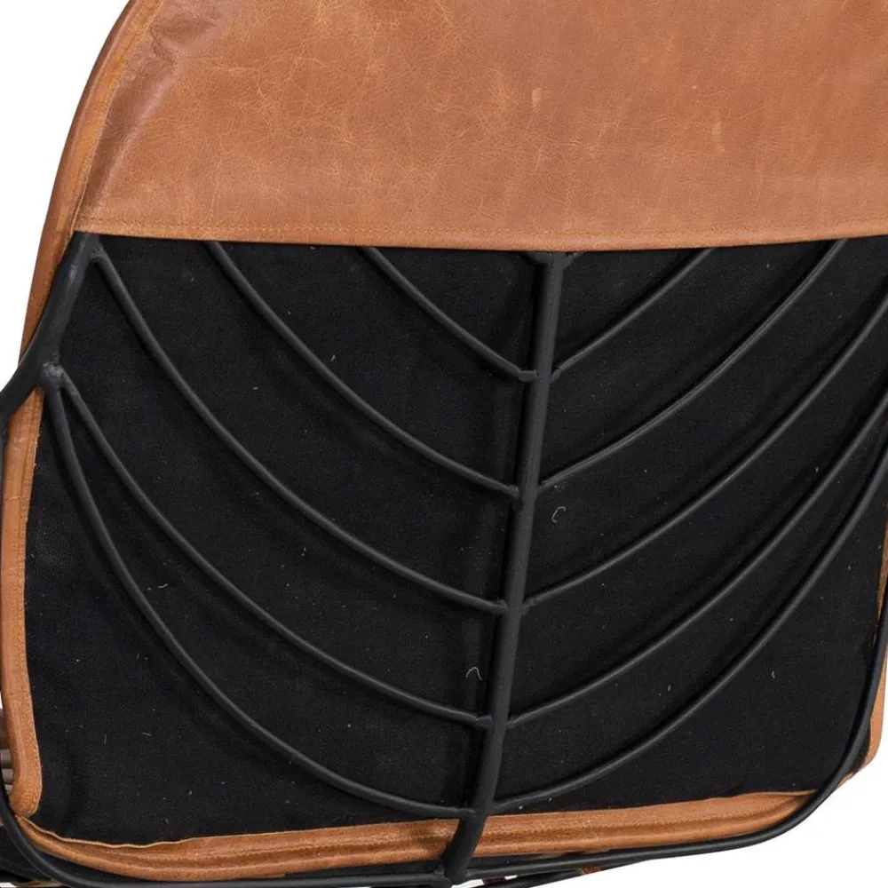 Wohnen Design Armlehnenstuhl aus Leder Hellbraun - Persia (2er Set)