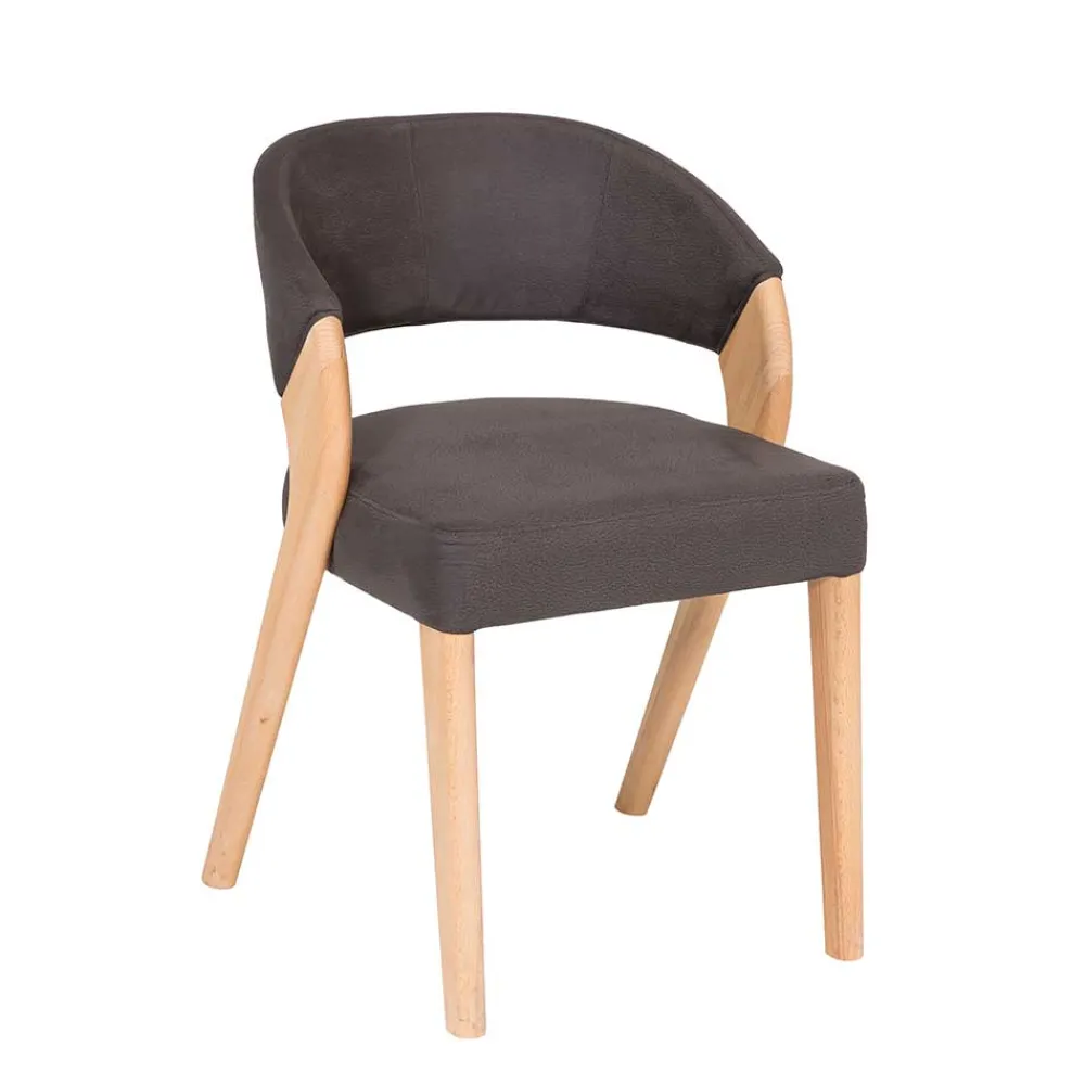 Wohnen Skandinavische Möbel|Esszimmerstühle*Design Armlehnenstuhl in Dunkelbraun - Croatia