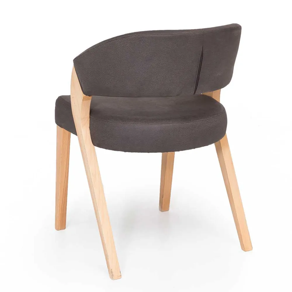 Wohnen Skandinavische Möbel|Esszimmerstühle*Design Armlehnenstuhl in Dunkelbraun - Croatia