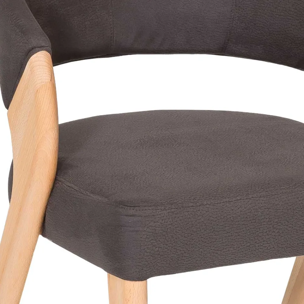 Wohnen Skandinavische Möbel|Esszimmerstühle*Design Armlehnenstuhl in Dunkelbraun - Croatia