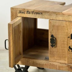 Wohnen Design Badmöbel aus Massivholz - Indri (vierteilig)