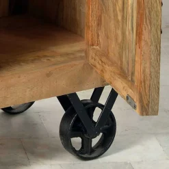 Wohnen Design Badmöbel aus Massivholz - Indri (vierteilig)