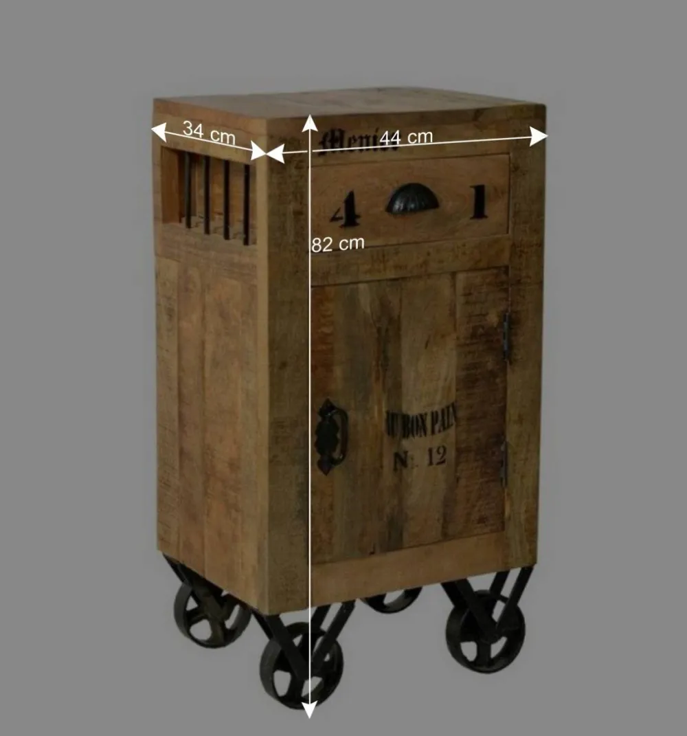 Wohnen Design Badmöbel aus Massivholz - Indri (vierteilig)