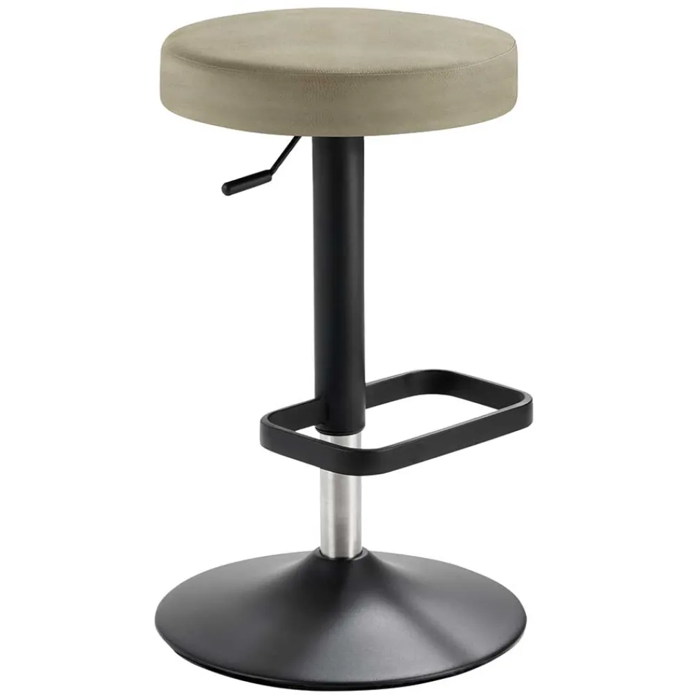 Wohnen Design Barhocker in Taupe & Schwarz - Greogia