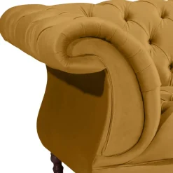 Wohnen Design Barocksofa in Gelb Samtvelours - Alisho