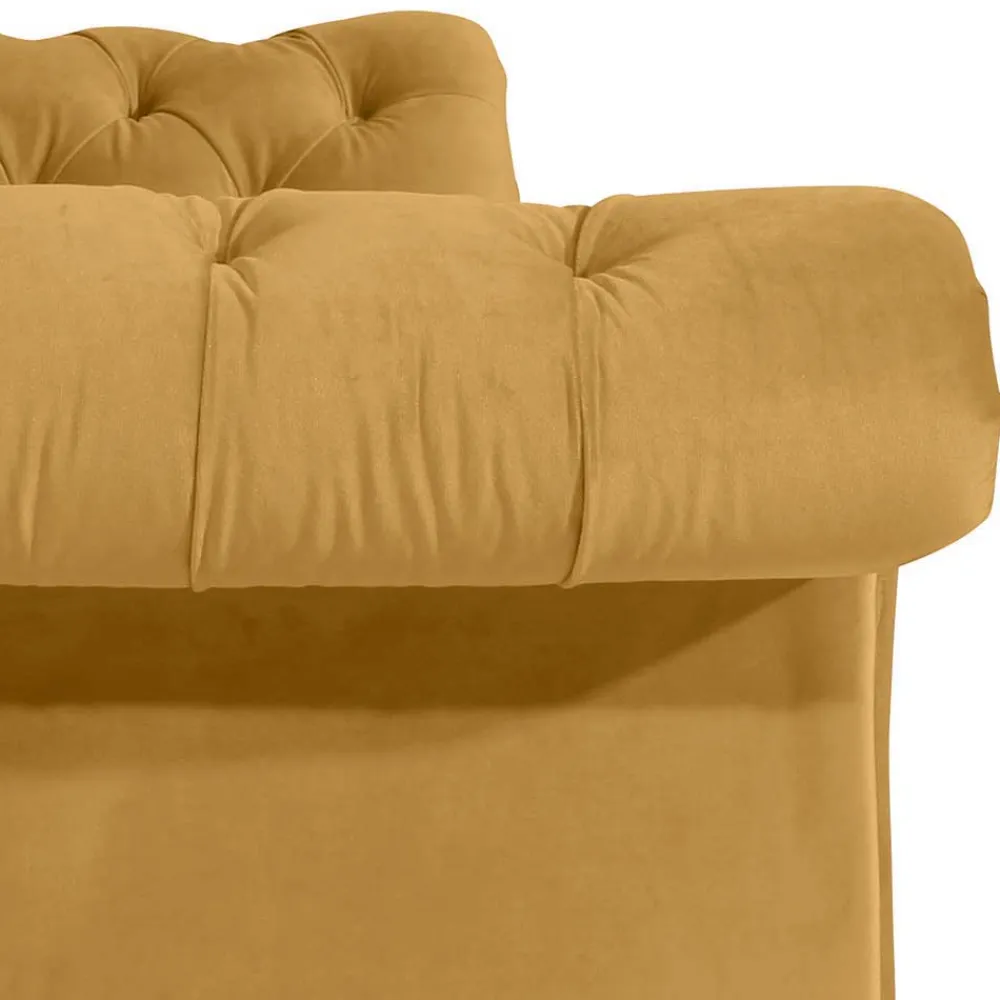 Wohnen Design Barocksofa in Gelb Samtvelours - Alisho