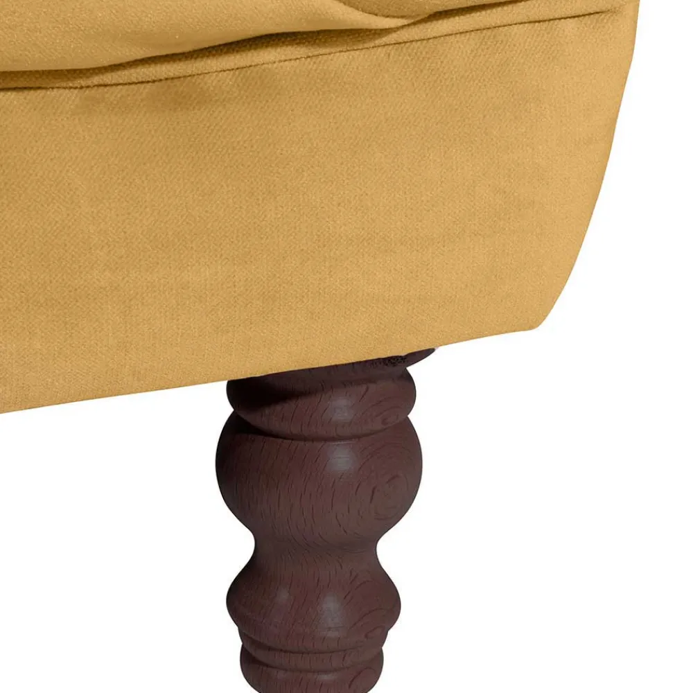 Wohnen Design Barocksofa in Gelb Samtvelours - Alisho