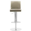 Wohnen Sessel & Hocker|Barhocker*Design Barstuhl in Taupe & Edelstahl - Forcelan
