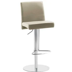 Wohnen Sessel & Hocker|Barhocker*Design Barstuhl in Taupe & Edelstahl - Forcelan