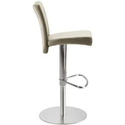 Wohnen Sessel & Hocker|Barhocker*Design Barstuhl in Taupe & Edelstahl - Forcelan