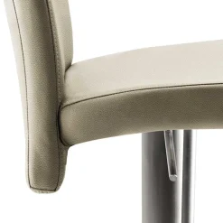 Wohnen Sessel & Hocker|Barhocker*Design Barstuhl in Taupe & Edelstahl - Forcelan