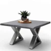 Wohnen Graue Möbel|Naturholzmöbel*Design Baumkanten-Couchtisch in Grau - Siestago