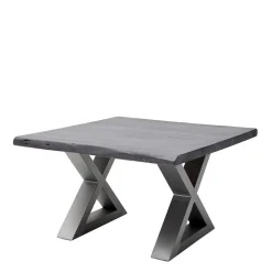 Wohnen Graue Möbel|Naturholzmöbel*Design Baumkanten-Couchtisch in Grau - Siestago