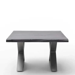 Wohnen Graue Möbel|Naturholzmöbel*Design Baumkanten-Couchtisch in Grau - Siestago