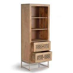 Wohnen Design Bücherregal aus Mangobaum Massivholz - Valuta