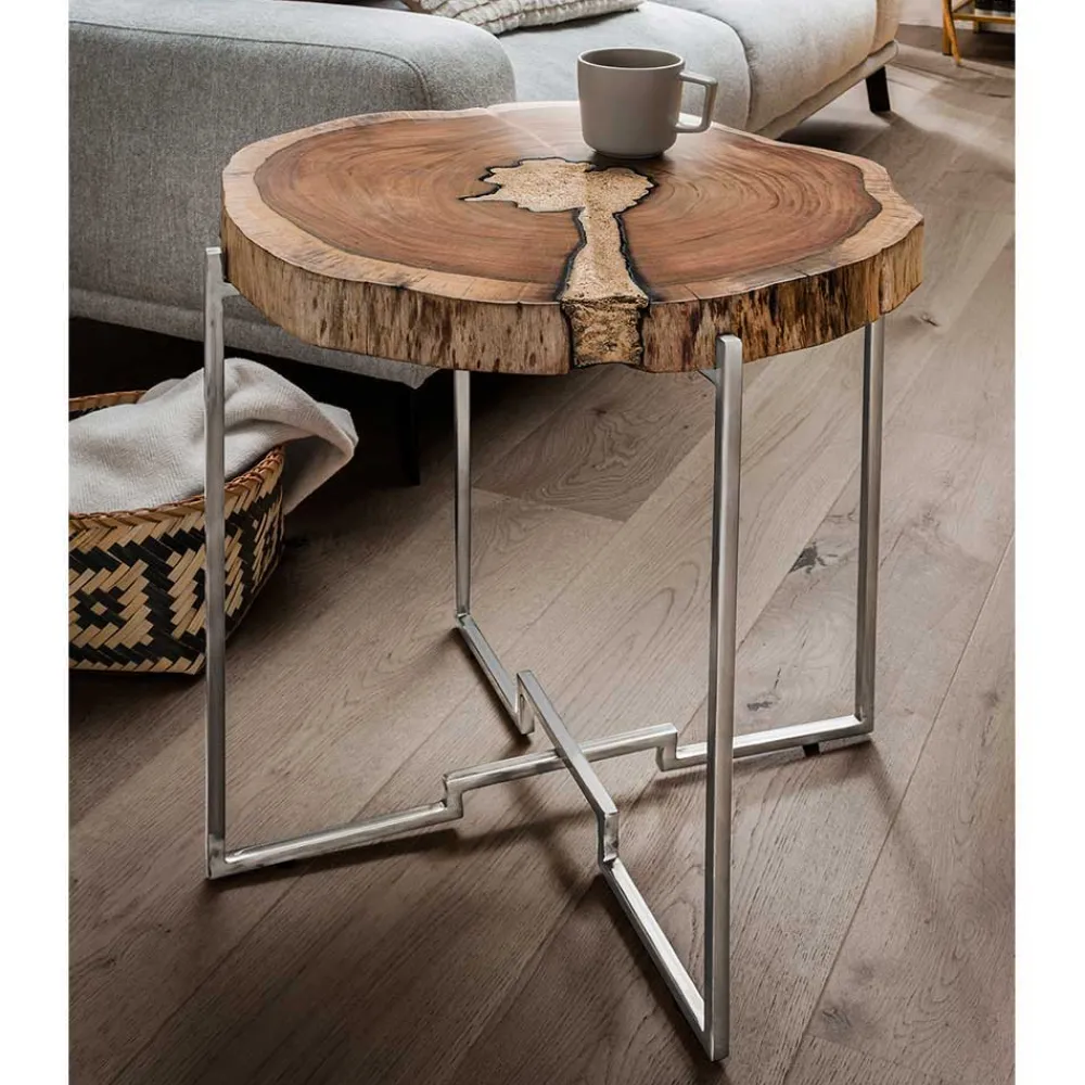 Wohnen Design Beistelltisch aus Baumscheibe - Spain