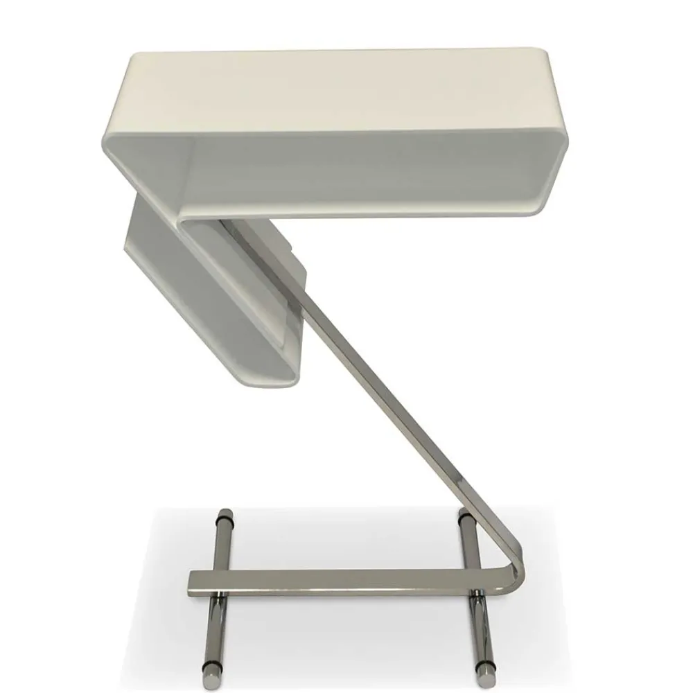 Wohnen Graue Möbel|Weiße Möbel*Design Beistelltisch aus Acryl in Weiß - Johnny